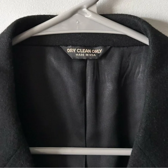 Bill Blass Blazer Men's 44L Black Single Breasted 3 Button 100% Cashmere